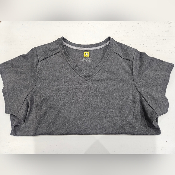 WonderWink Tops - WonderWink Dark Gray Crew Neck T-Shirt